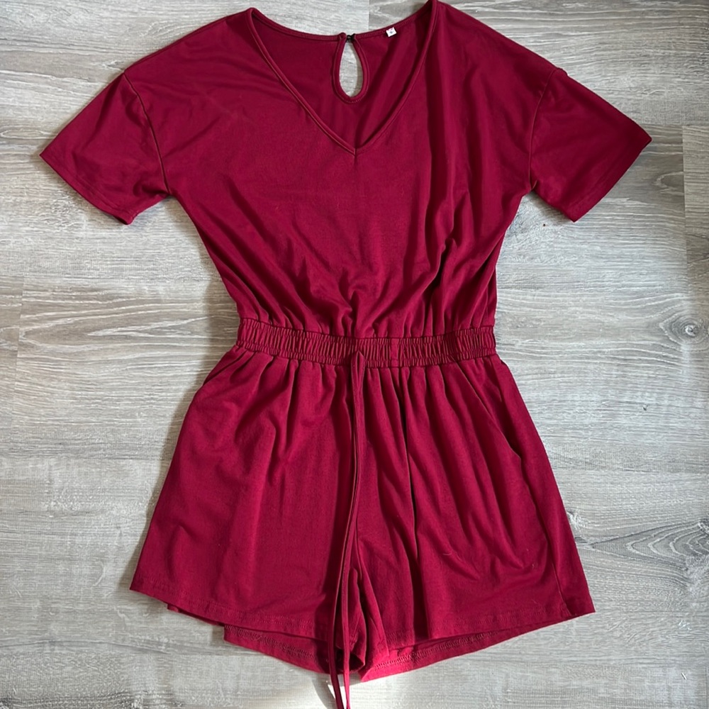 Dark red Romper